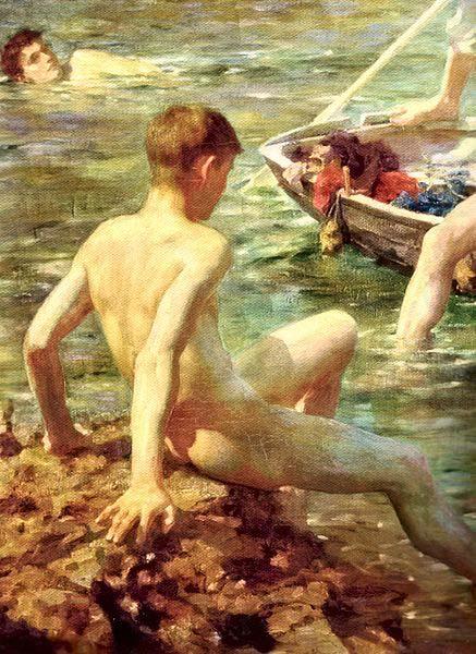 Henry Scott Tuke A detail from Ruby oil painting picture